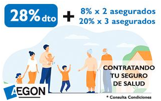 Promocin Seguro de salud de AEGON, hasta un 28% de descuento