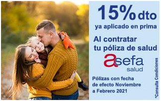 Oferta 15% descuento en Asefa Salud.
