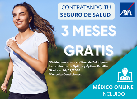 3 meses gratis en seguro de salud en AXA