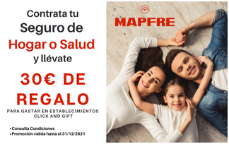 Mapfre te regala una tarjeta de 30 euros por contratar pliza de salud.