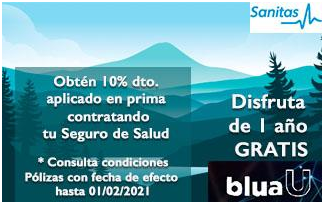 Oferta Sanitas 10% descuento y Videoconsulta gratis