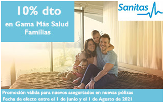 Oferta Sanitas Ms Salud Familias, 10% de descuento